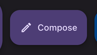 An extended floating action button with an icon and a label