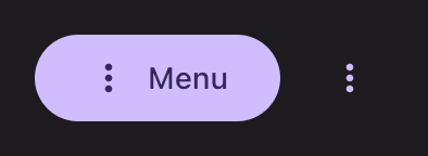 A menu button and a kebab icon button