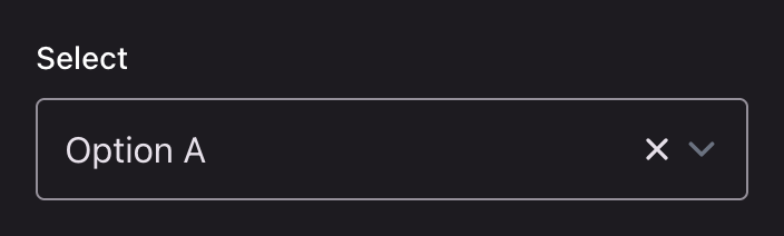 A closed select field