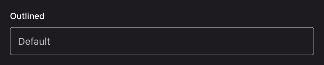 An outlined text input