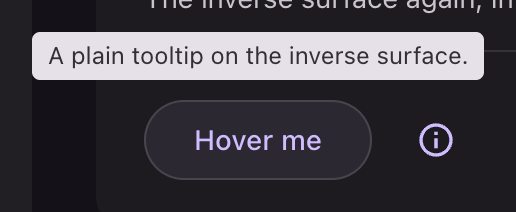 A button with its tooltip shown above it