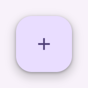 A floating action button with a plus icon