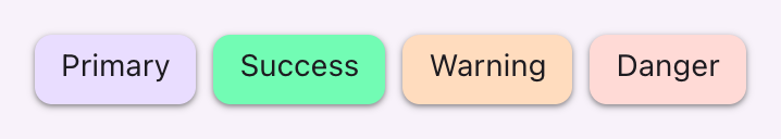 Four elevated badges, one per color