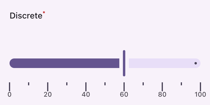 A slider marked at every tenth value