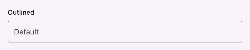 An outlined text input