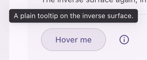 A button with its tooltip shown above it